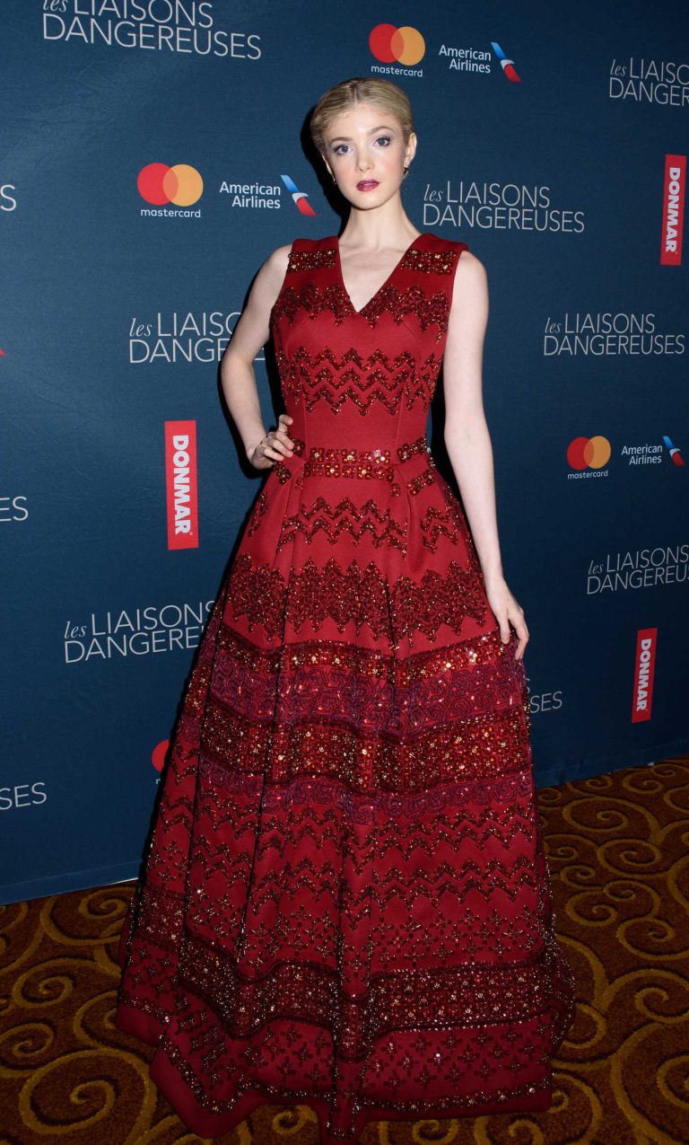 Elena Kampouris at Opening Night of Les Liaisons Dangereuses at the Booth Theatre in New York 10/30/2016-1