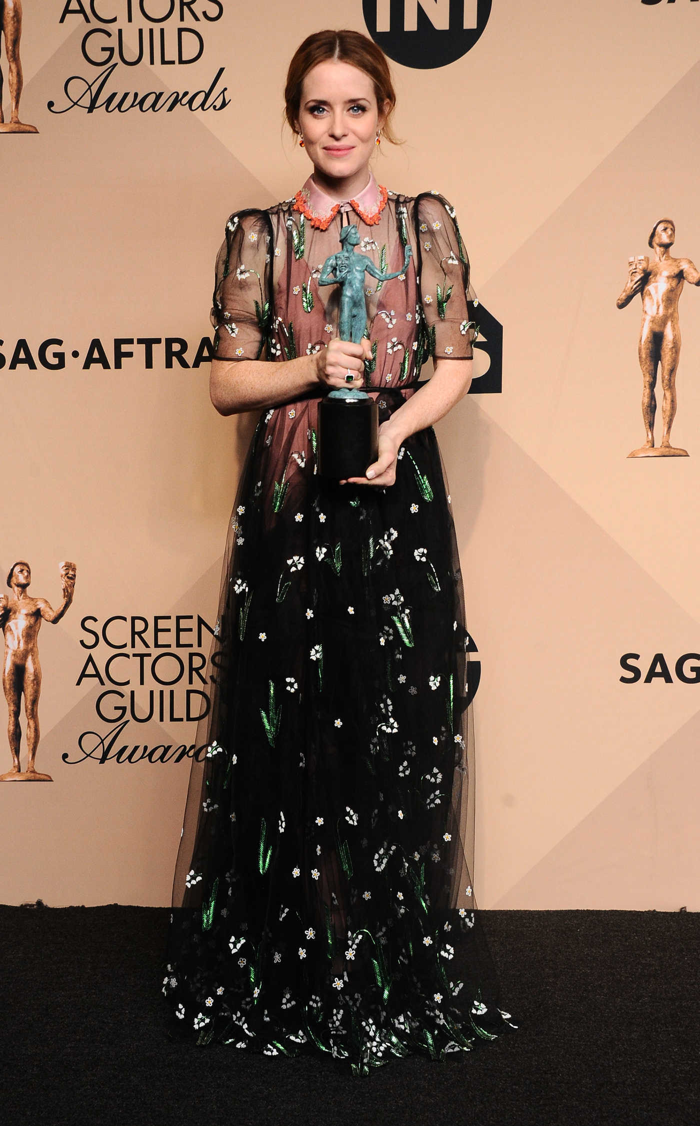 Claire Foy at the 74th Annual Golden Globe Awards in Beverly Hills 01