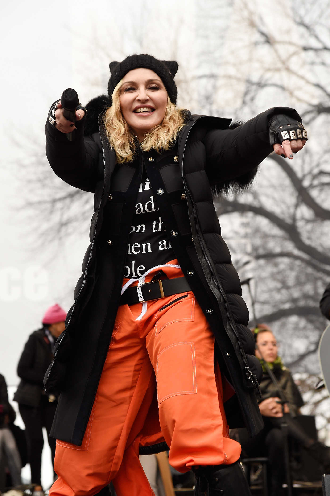 Madonna Performs at the Women's March in Washington 01/21/2017