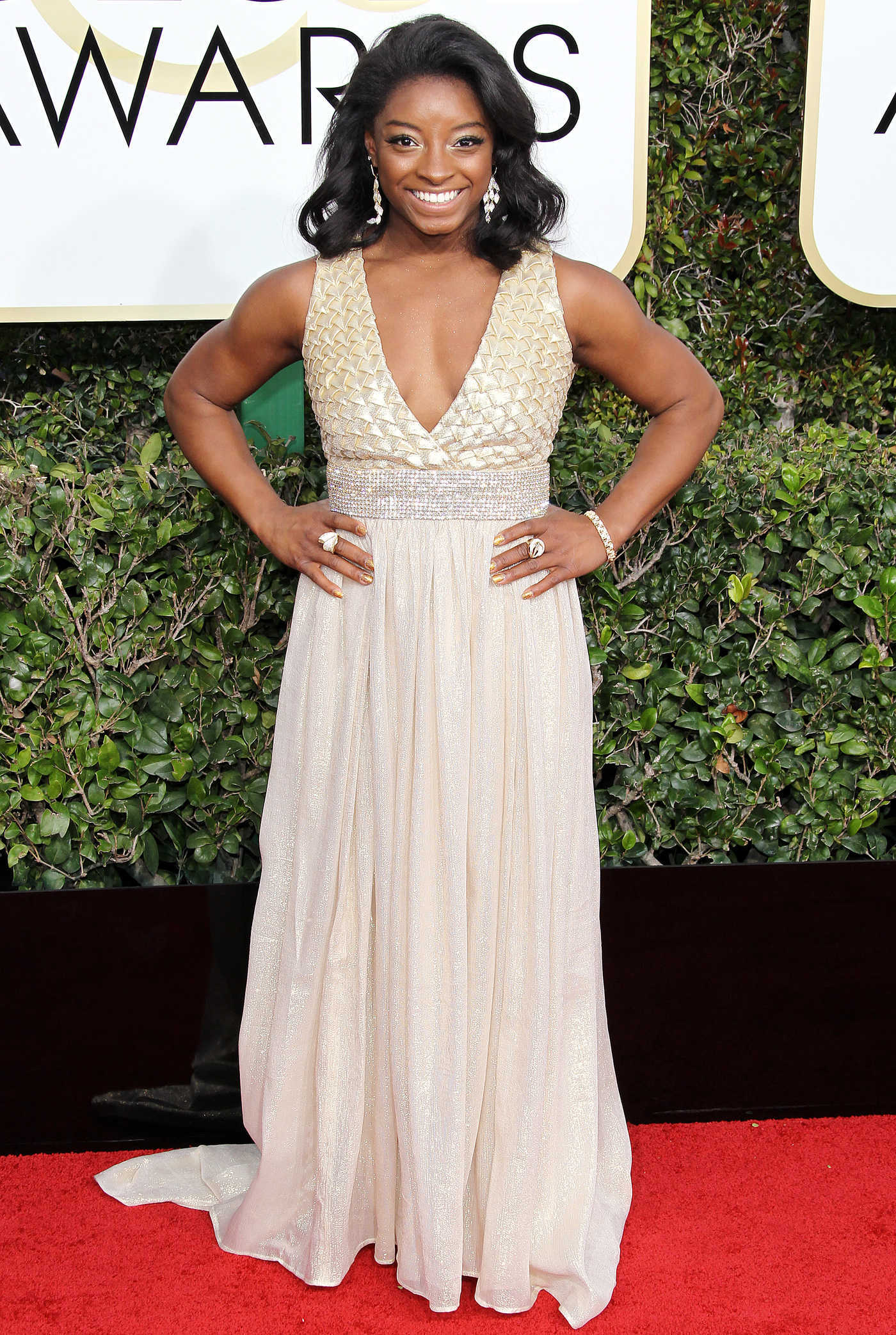 Simone Biles at the 74th Annual Golden Globe Awards in Beverly Hills 01/08/2017