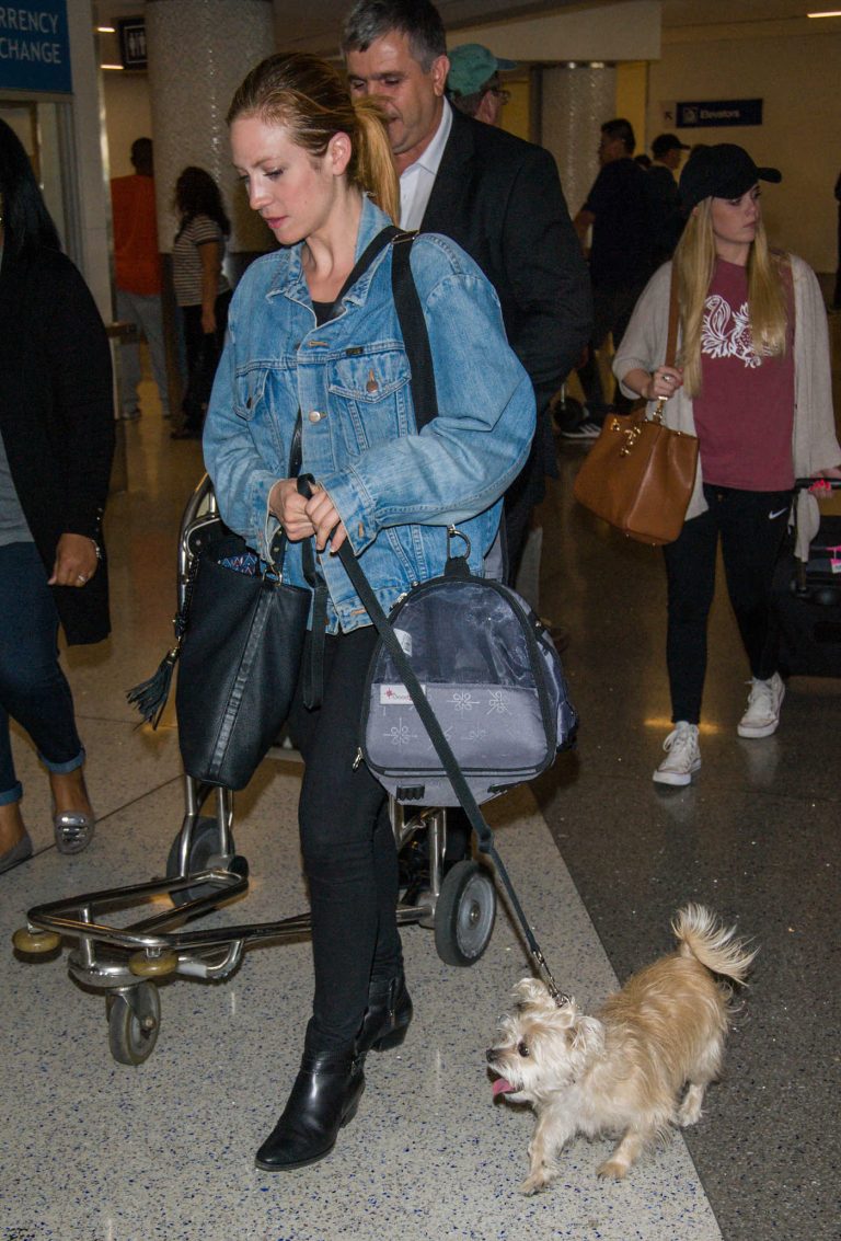 Brittany Snow Was Seen With Her Dog at LAX Airport in Los Angeles 04/07/2017-1