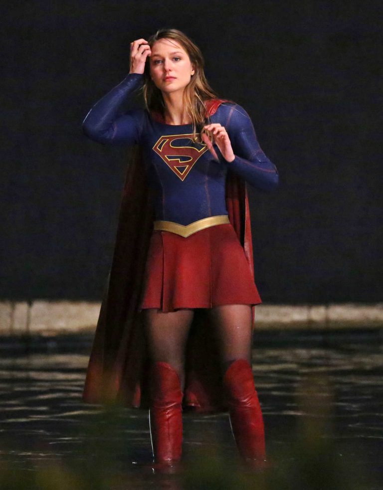 Melissa Benoist on the Set of Supergirl in Vancouver 04/27/2017-1