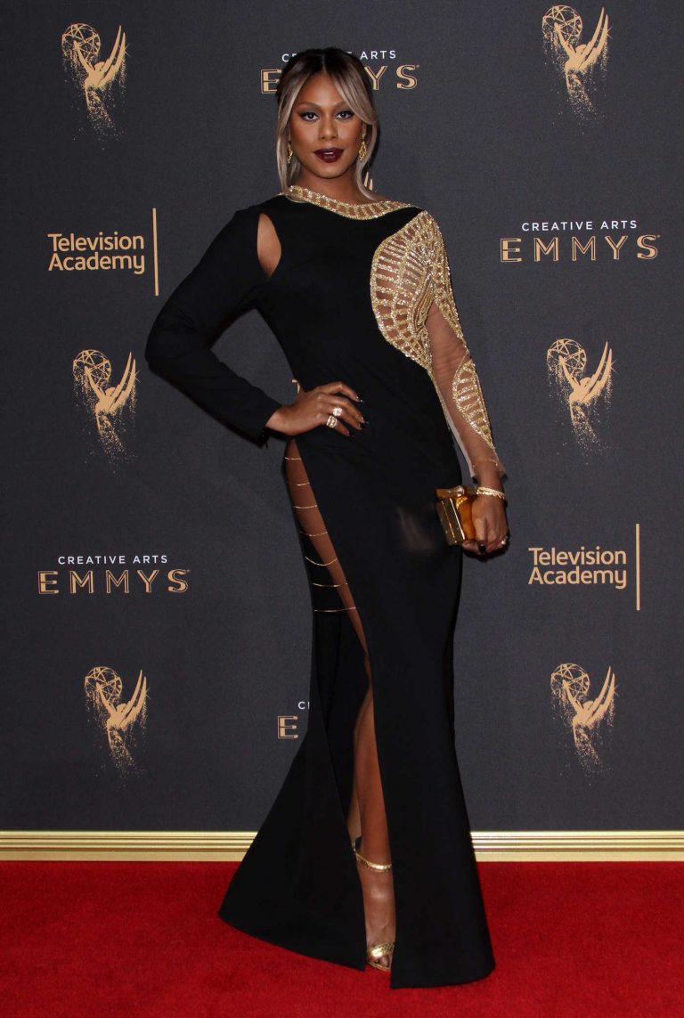 Laverne Cox at the 2017 Creative Arts Emmy Awards at Microsoft Theater in Los Angeles 09/09/2017-1