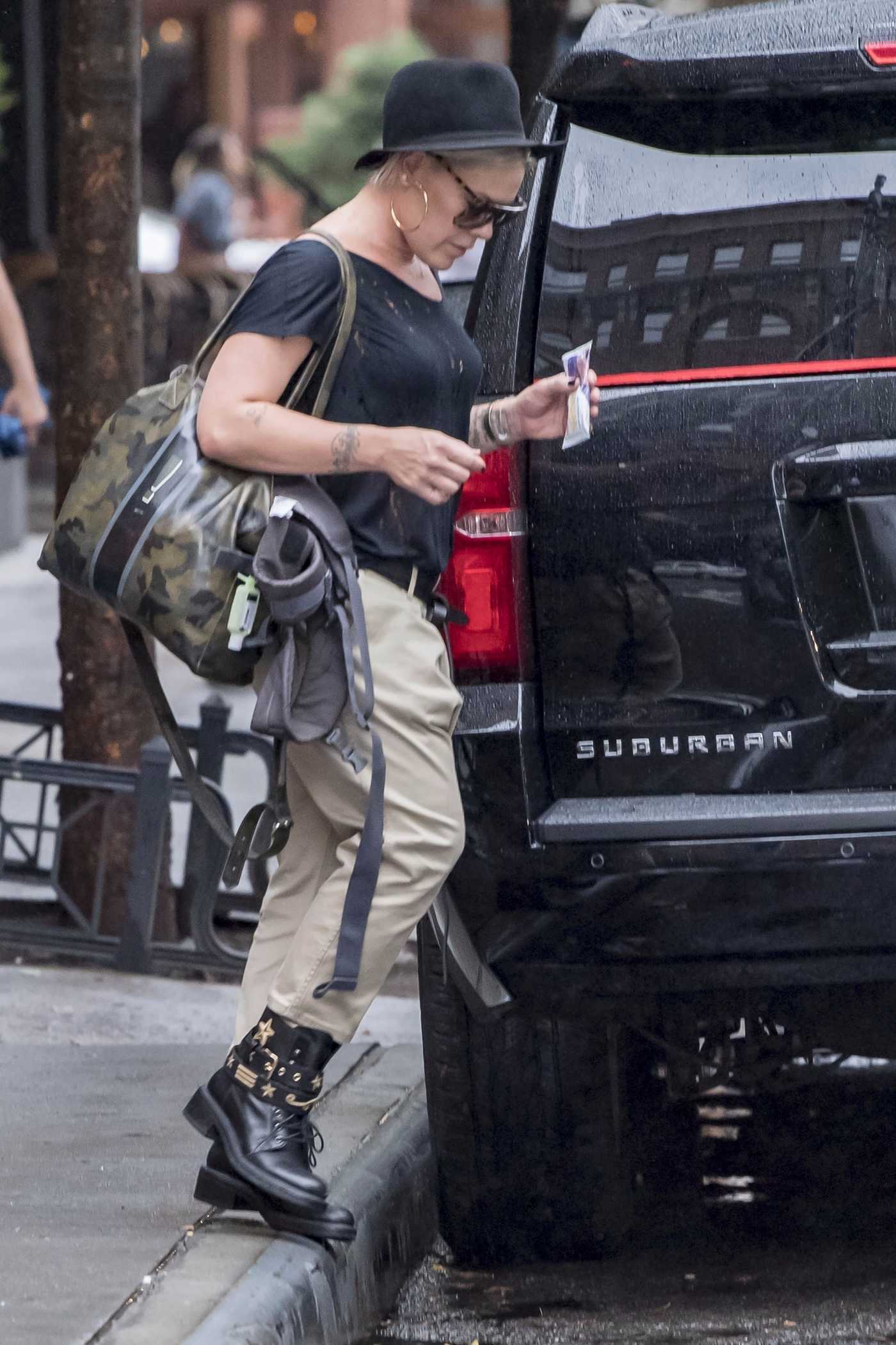 Pink Was Seen Out in New York City 10/09/2017