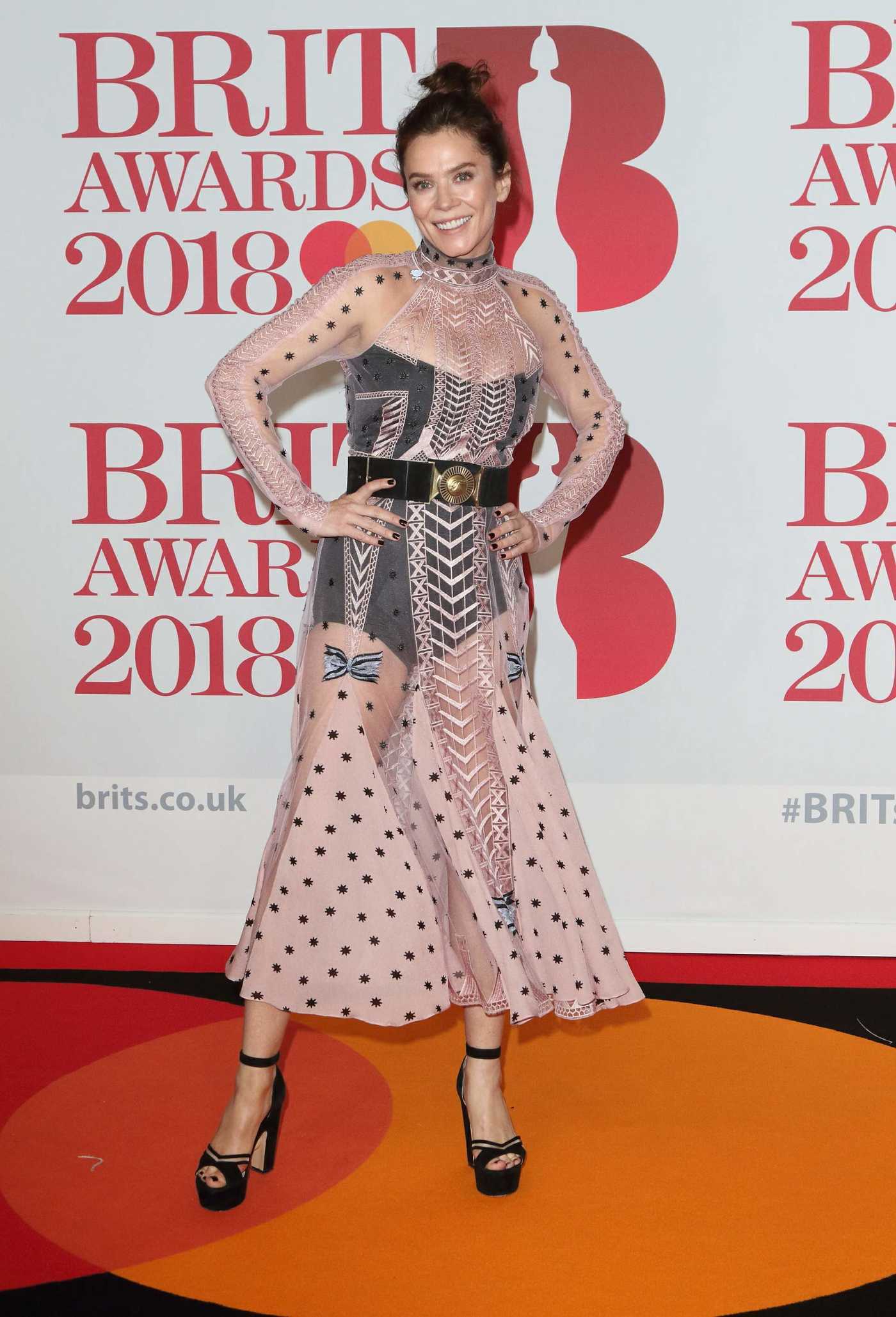 Anna Friel Attends the 2018 Brit Awards at the O2 Arena in London 02/21/2018