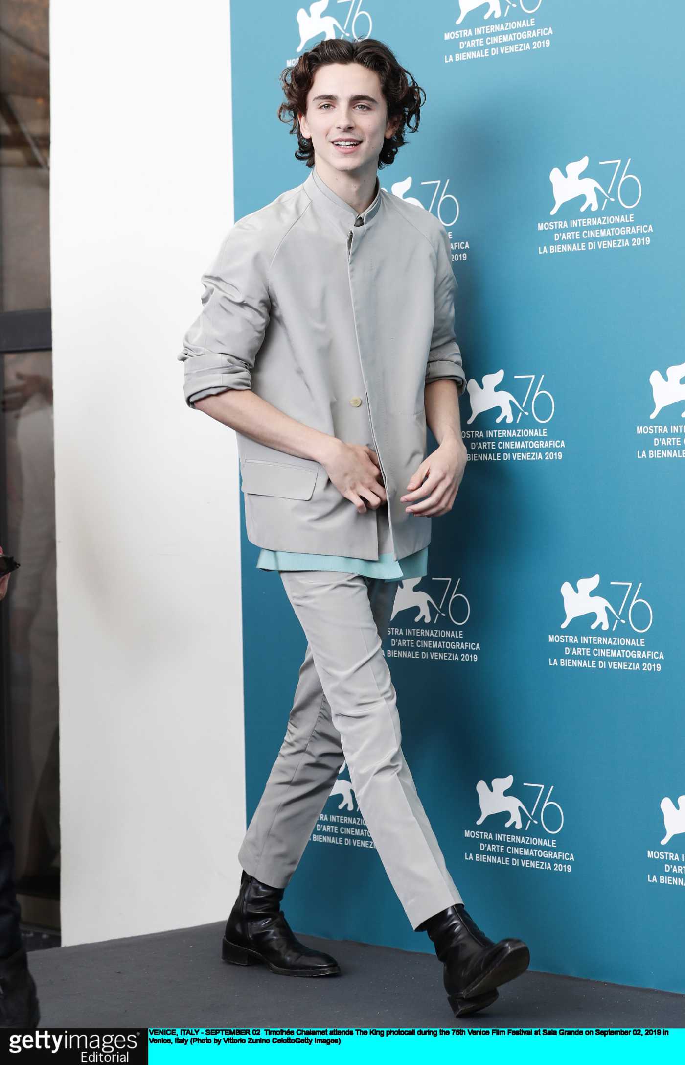 Timothee Chalamet Attends The King Photocall During the 76th Venice Film Festival in Venice 09/02/2019