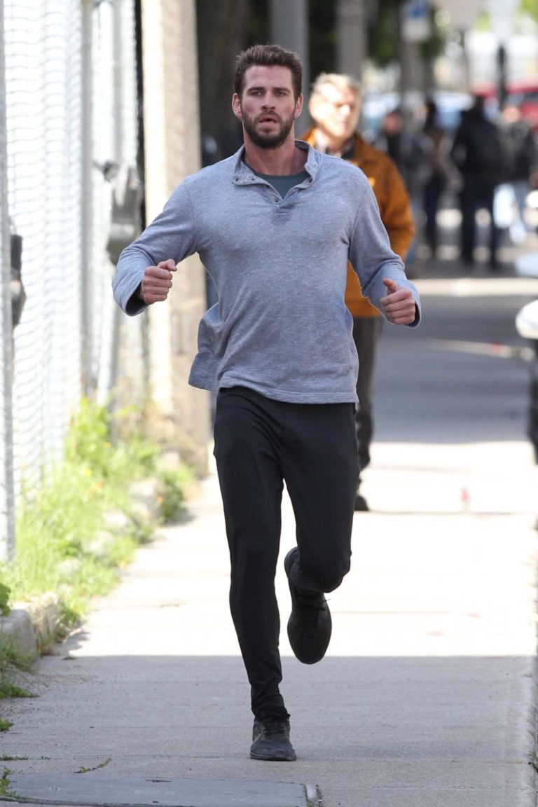Liam Hemsworth in a Black Pants