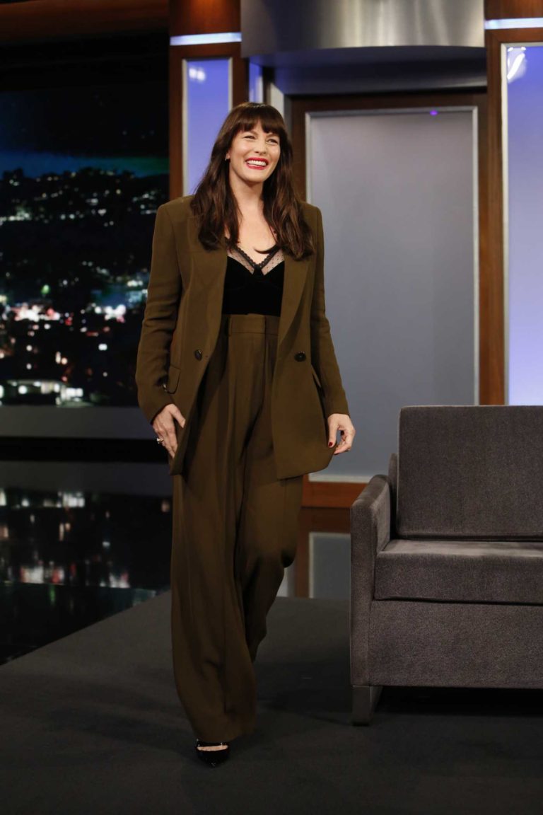 Liv Tyler in a Brown Suit