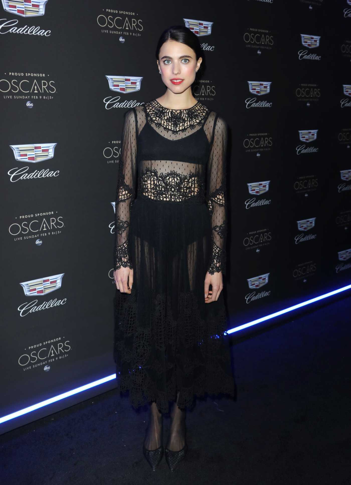 Margaret Qualley Attends the Cadillac Celebrates the 92nd Annual Academy Awards at Chateau Marmont in Los Angeles 02/06/2020