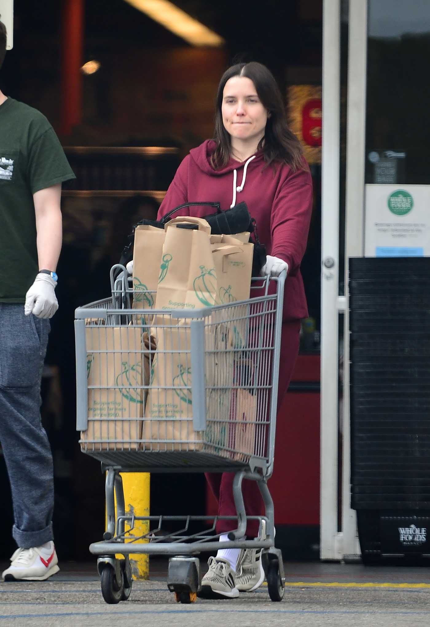 Sophia Bush in a Latex Gloves Goes Shopping in Los Angeles 03/16/2020