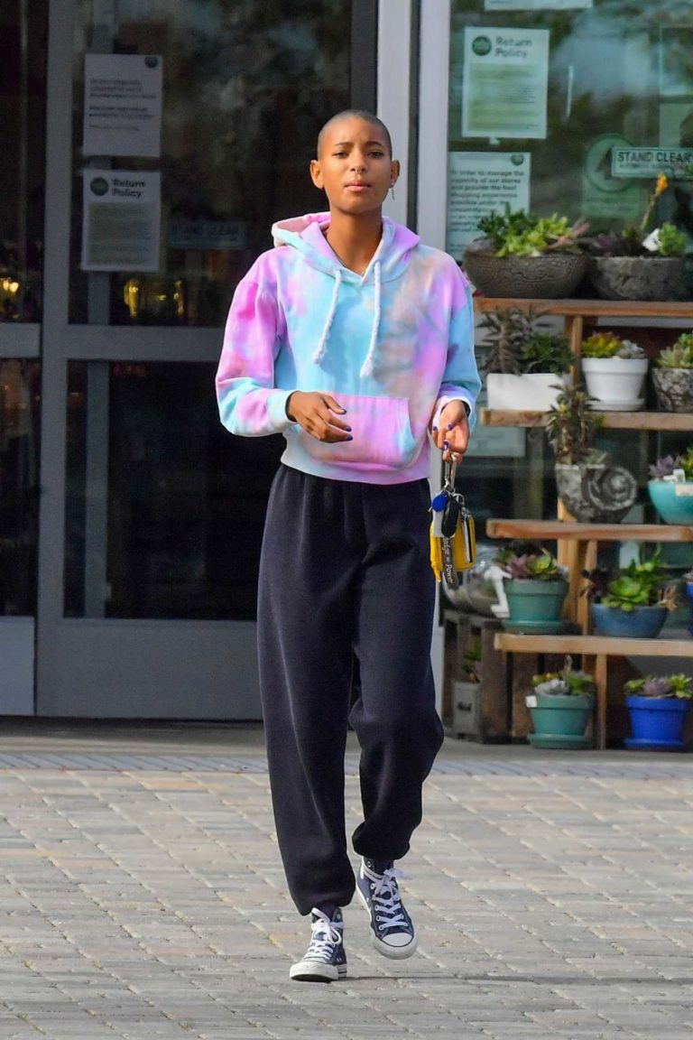 Willow Smith in a Multicolored Hoody