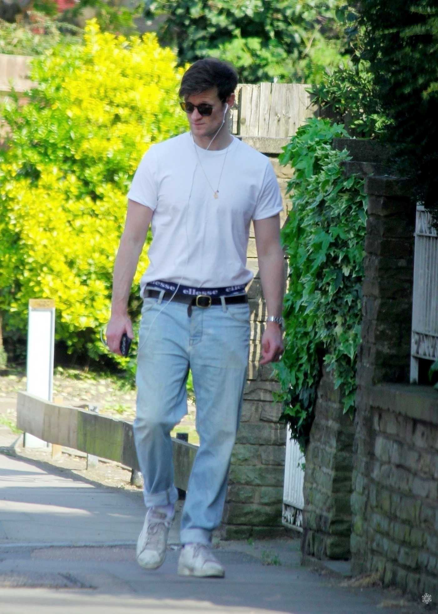 Matt Smith in a White Tee Was Seen Out in London 04/09/2020