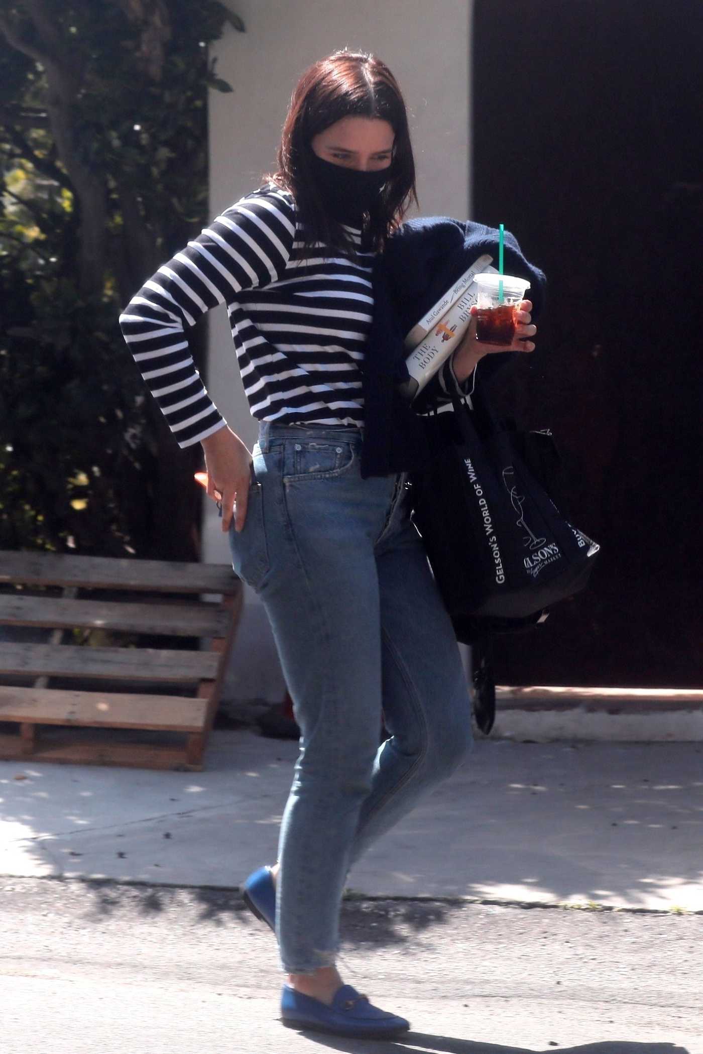Sophia Bush in a Black Surgical Face Mask Was Seen Out in West Hollywood 04/03/2020