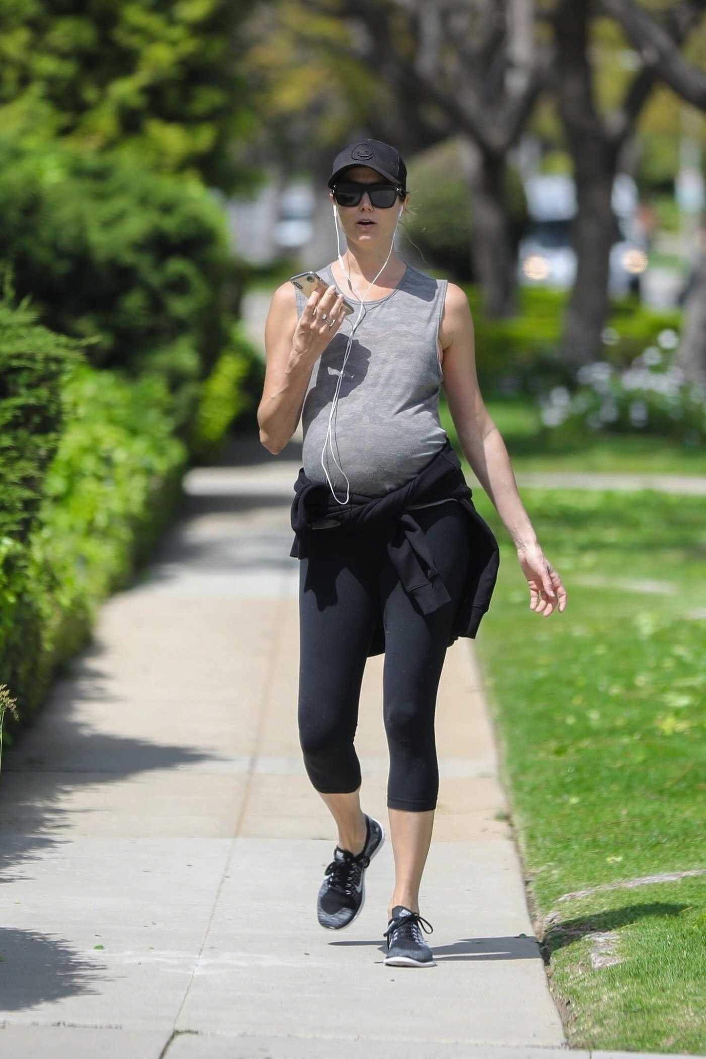 Stacy Keibler in a Black Cap Was Seen Out in Beverly Hills 04/03/2020
