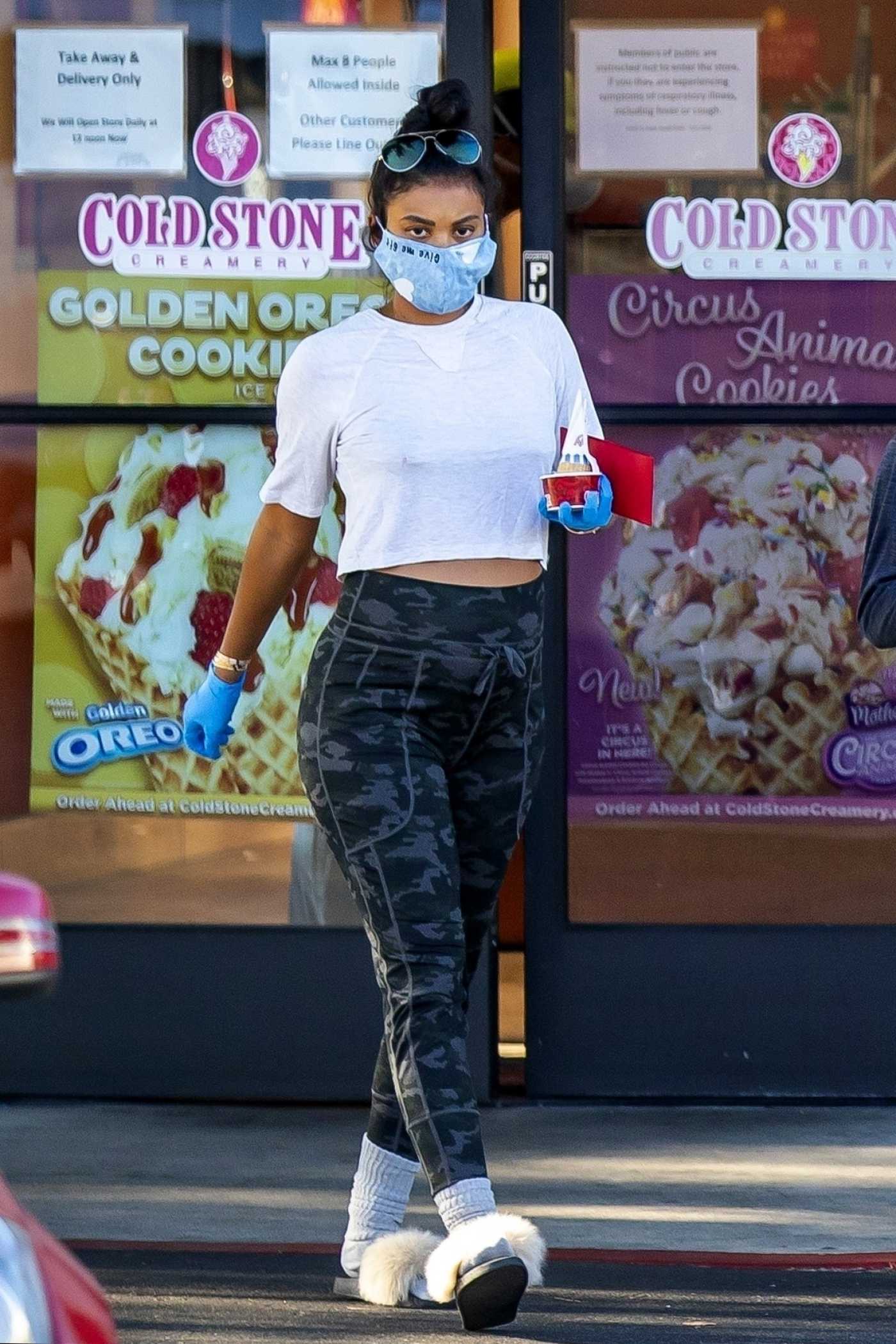 Eniko Parrish in a White Tee Goes Shopping in West Hills 05/12/2020