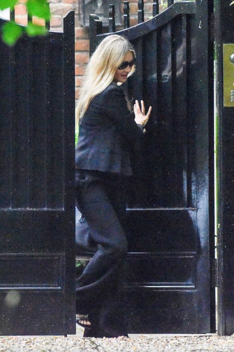 Kate Moss in a Black Suit