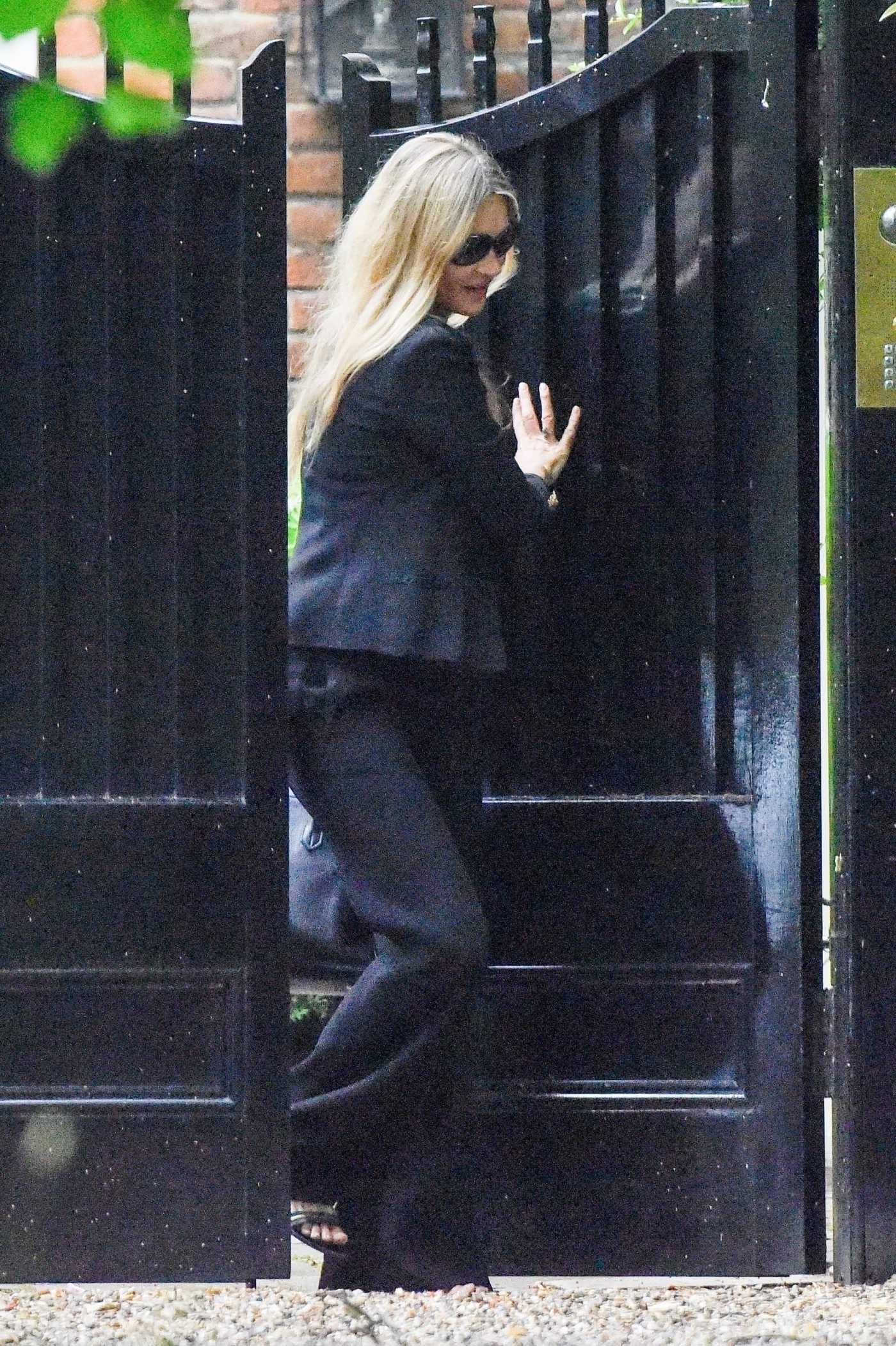 Kate Moss in a Black Suit Was Seen Out in North London 06/17/2020