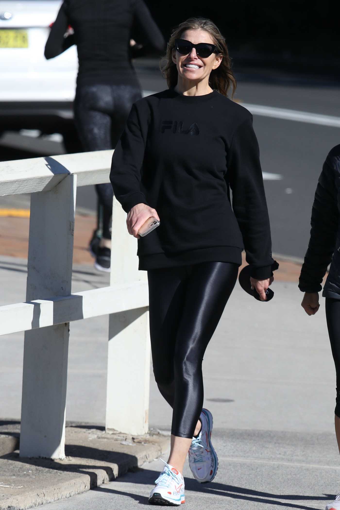 Laura Csortan in a Black Fila Sweatshirt Was Seen Out on the Coastal Walk in Bondi, Sydney 06/22/2020