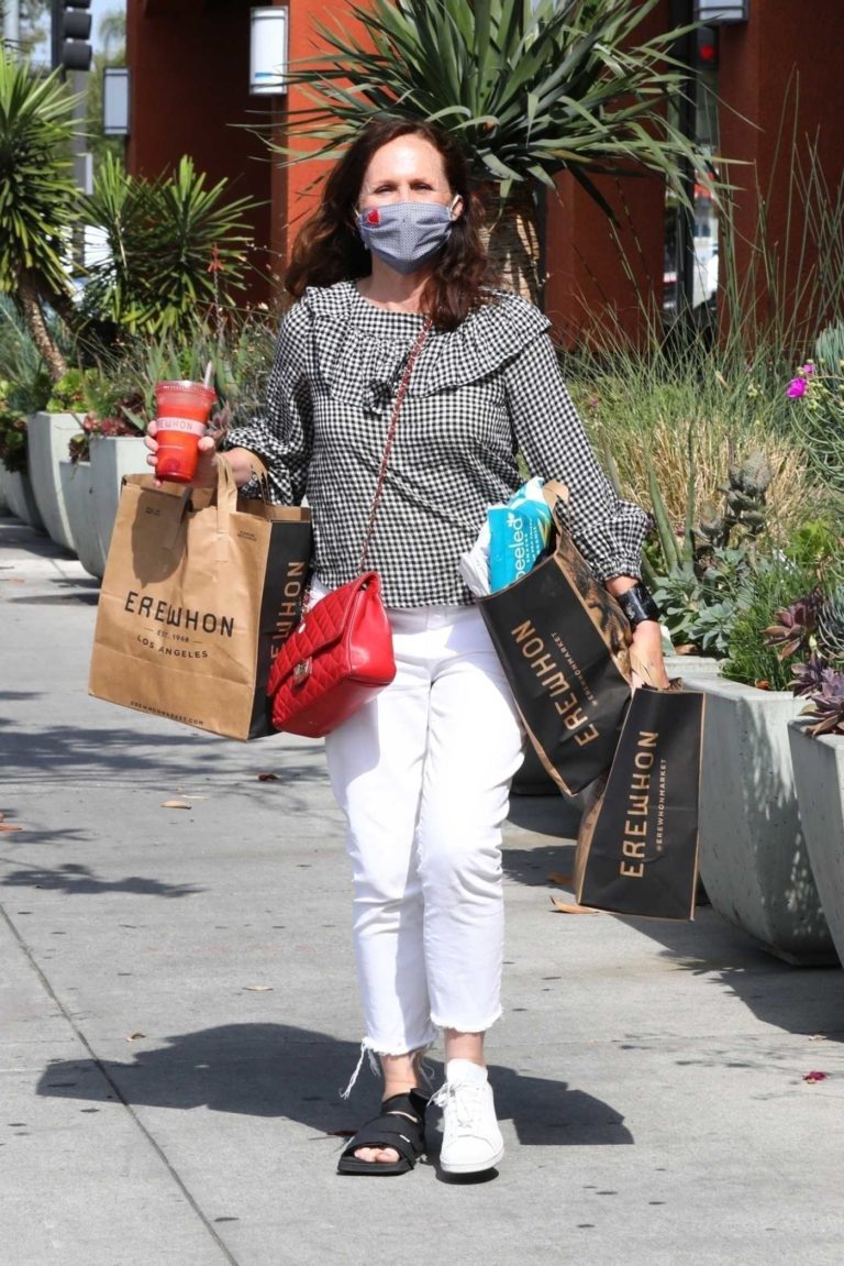 Molly Shannon in a Protective Mask