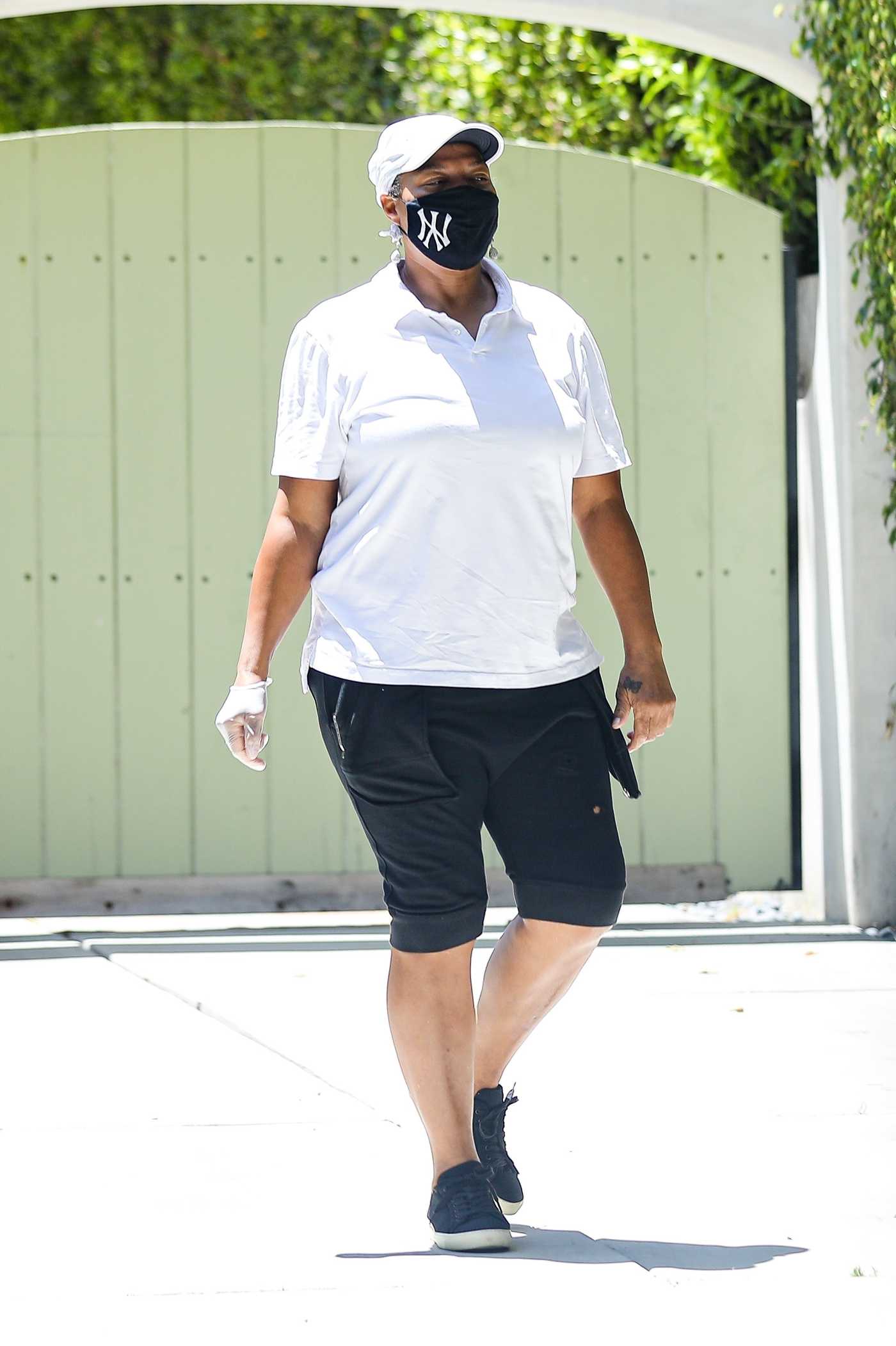 Queen Latifah in a White Polo Was Seen Out in West Hollywood 06/14/2020