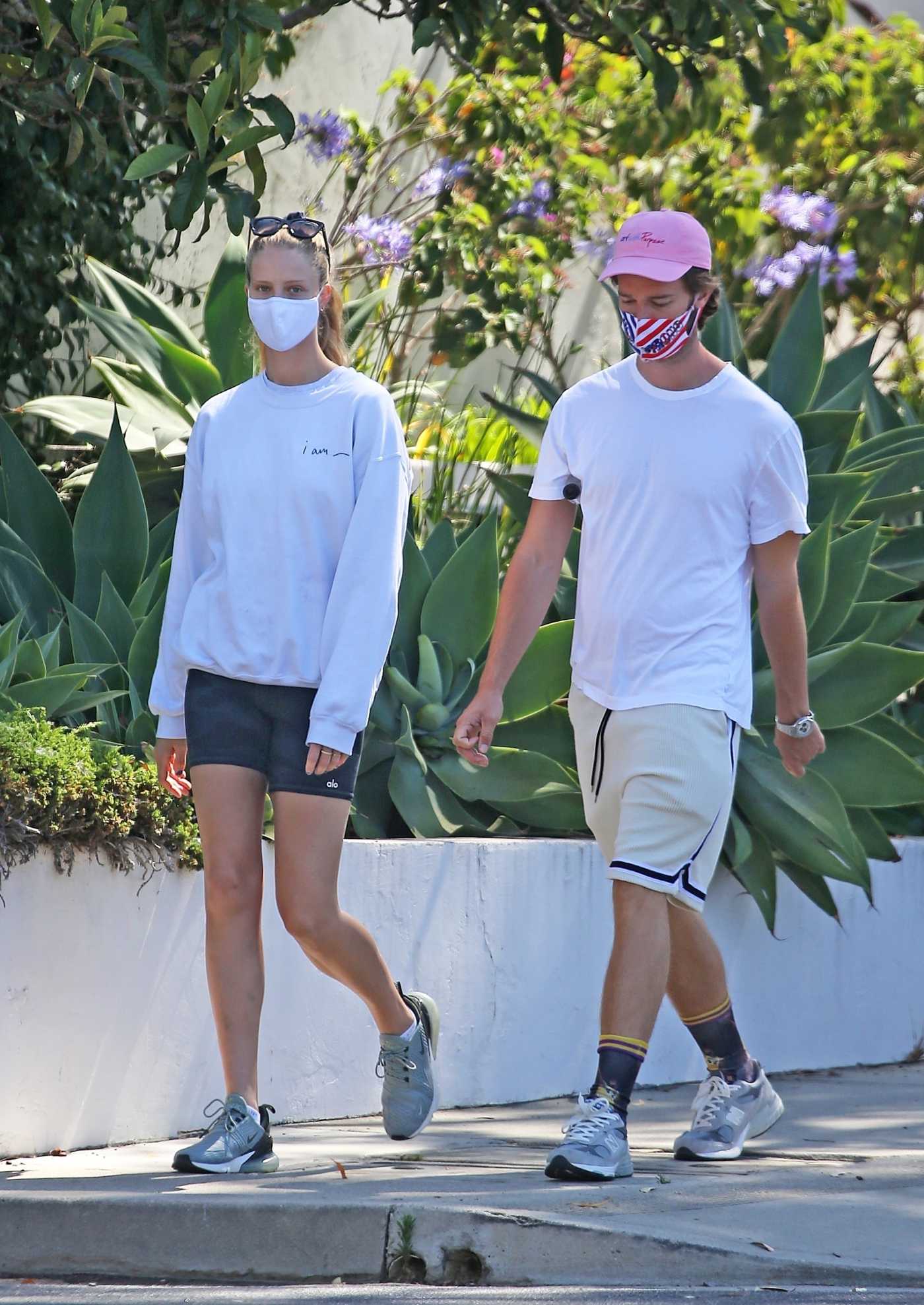 Abby Champion in a Protective Mask Was Seen Out with Patrick Schwarzenegger in Santa Barbara 07/04/2020