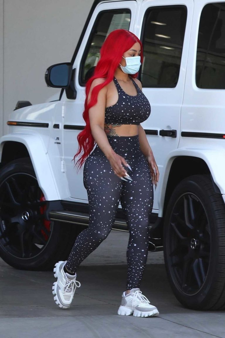 Blac Chyna in a Protective Mask