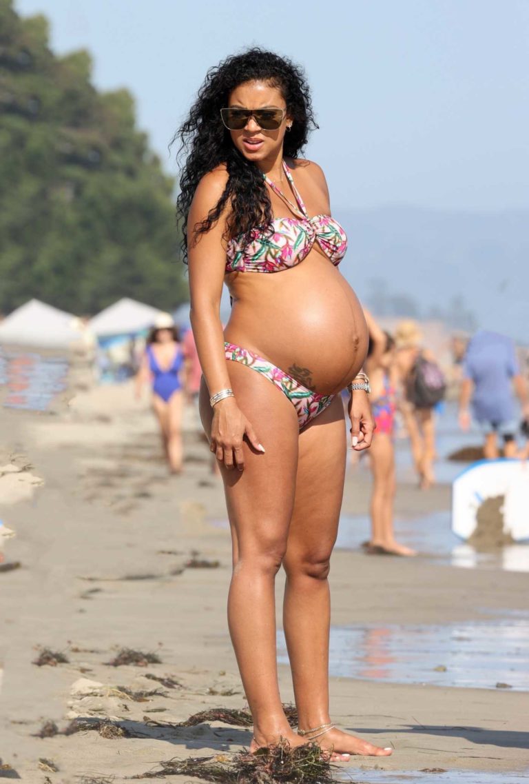 Eniko Parrish in a Floral Bikini