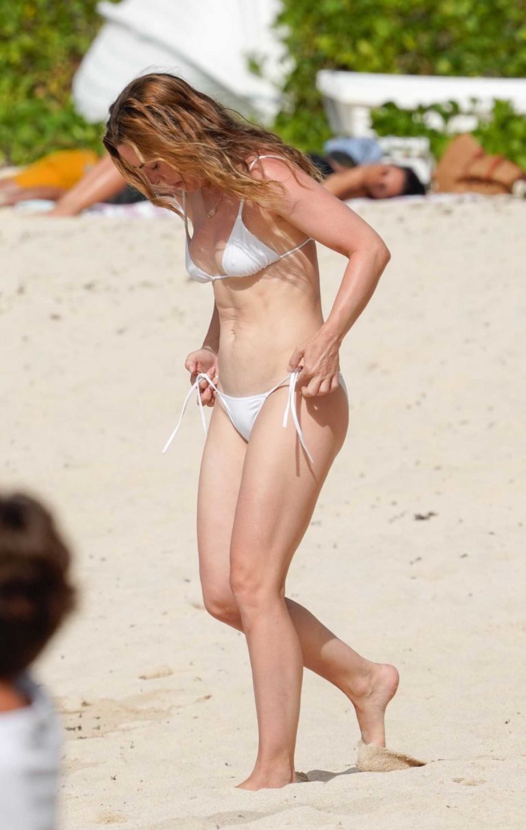 Melissa George in a White Bikini