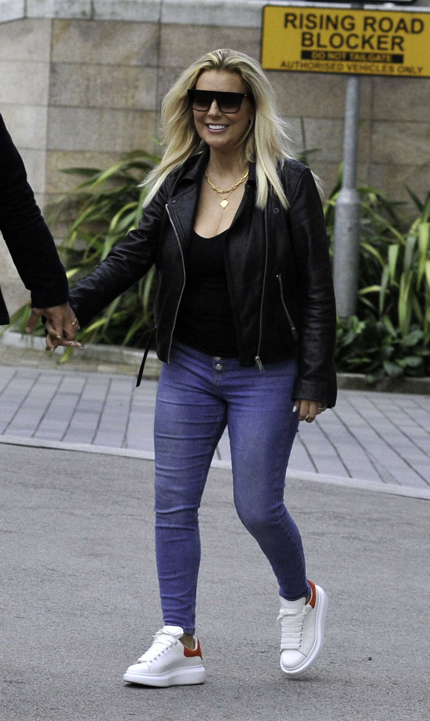 Sheridan Smith in a Black Leather Jacket Was Seen Out in Manchester 08/24/2020