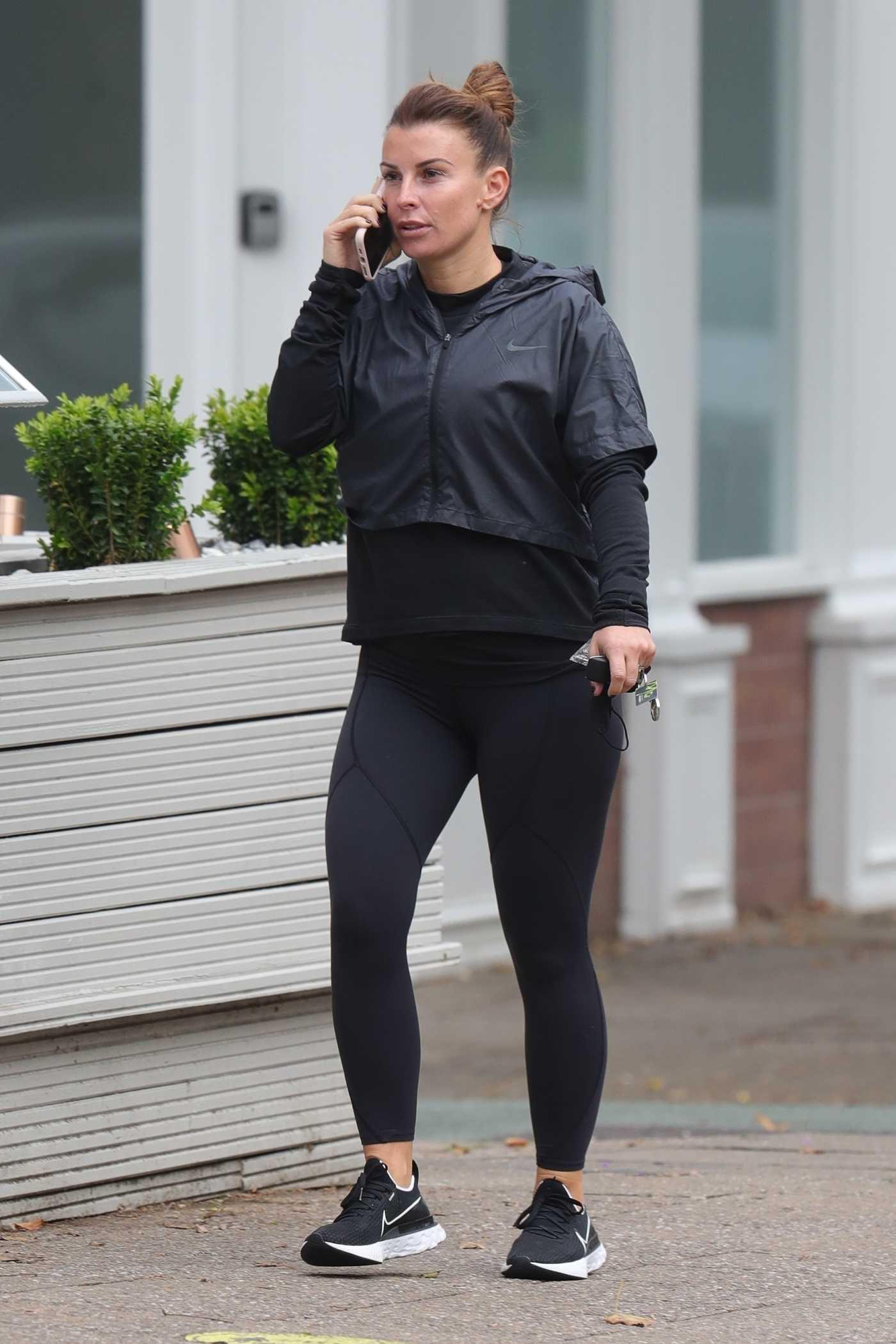 Coleen Rooney in a Black Sneakers Shops Out in Cheshire 11/03/2020