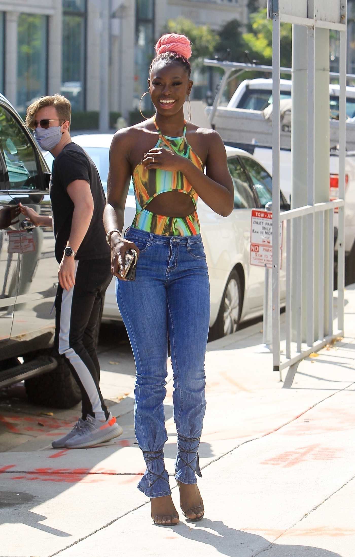 Diarra Sylla in a Full Colour Top Was Seen Out in Hollywood 09/21/2020