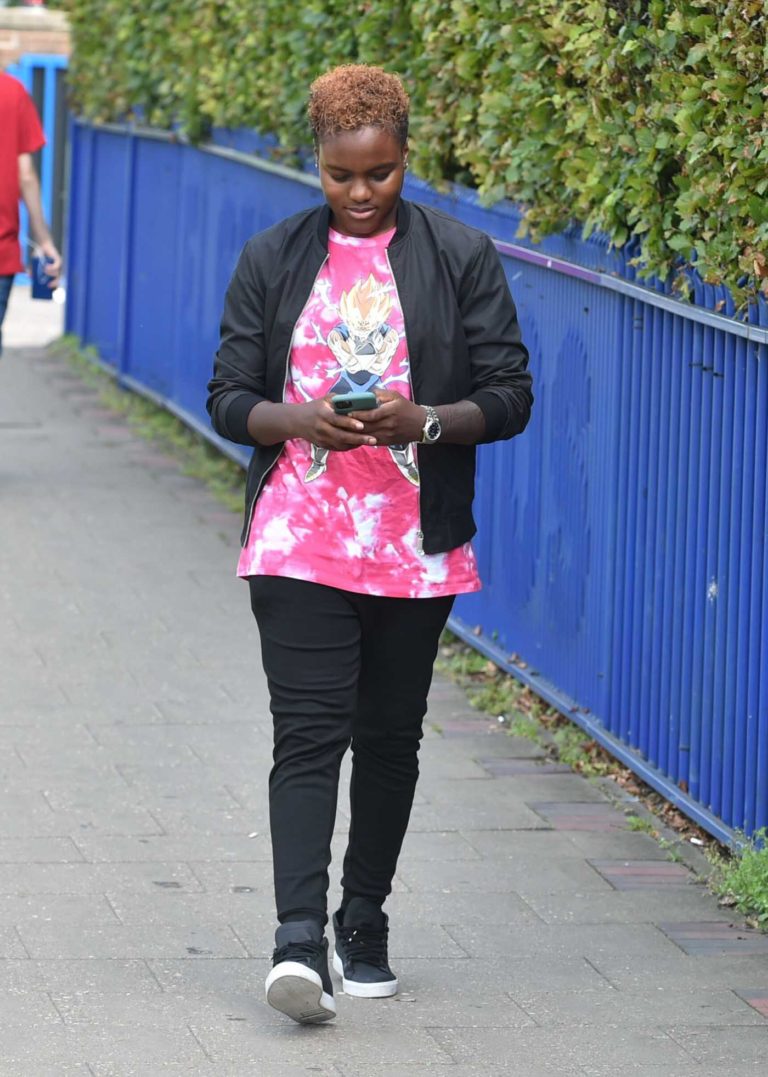 Nicola Adams in a Black Bomber Jacket