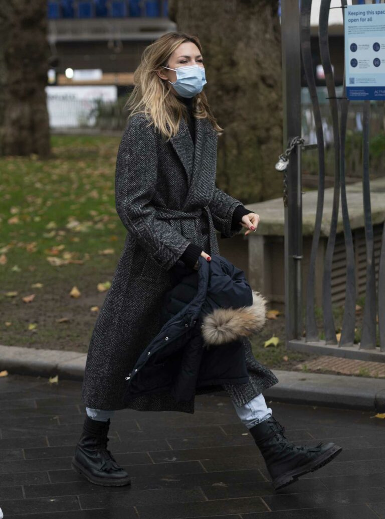Abbey Clancy in a Protective Mask