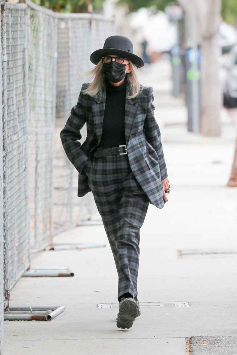 Diane Keaton in a Plaid Suit