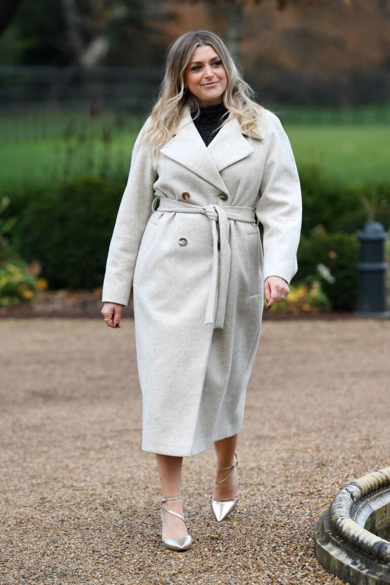 Anna Williamson in a Grey Coat