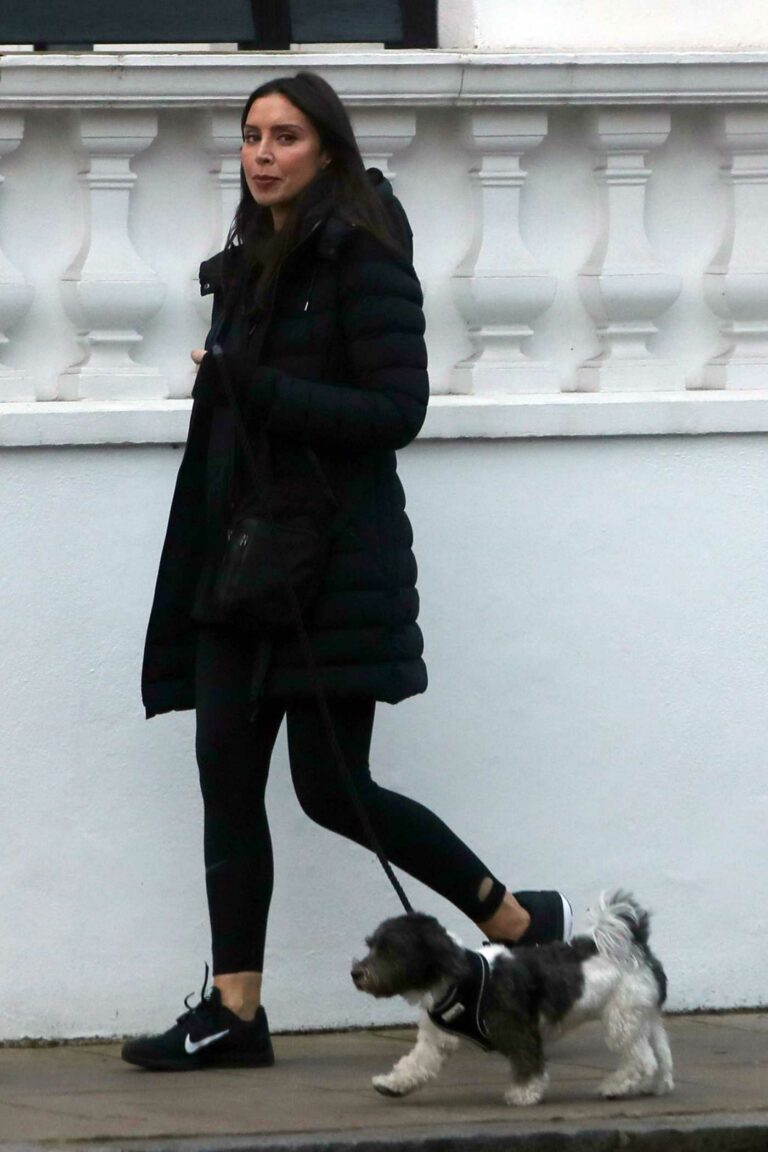 Christine Bleakley in a Black Coat