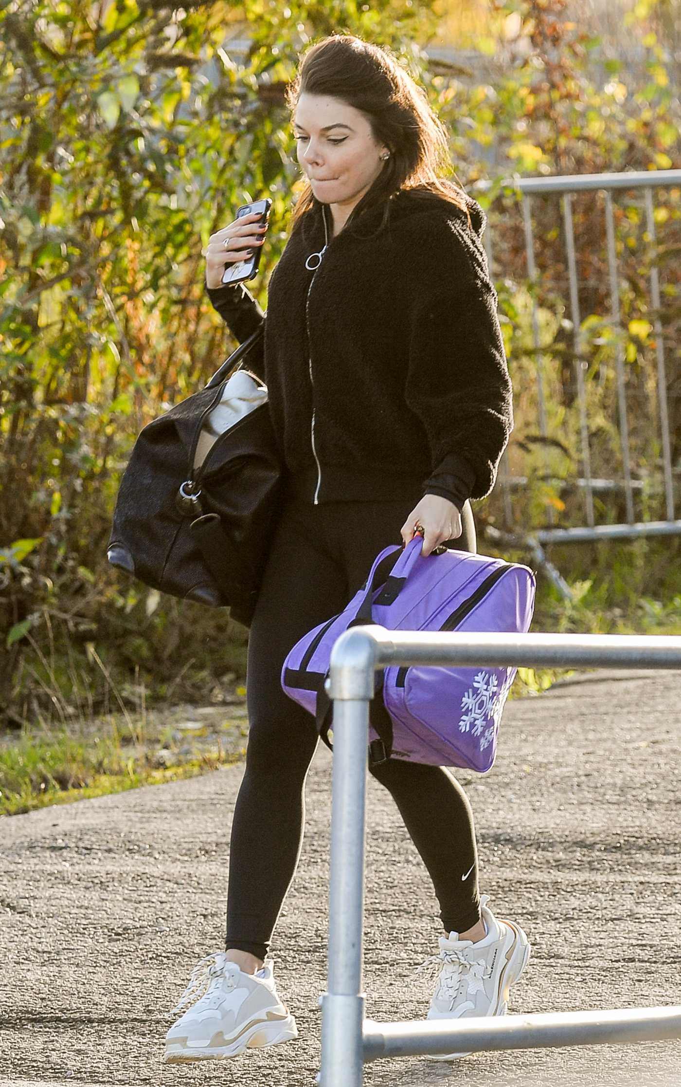 Faye Brookes in a Black Leggings Leaves Her Ice Skating Training in Manchester 11/13/2020