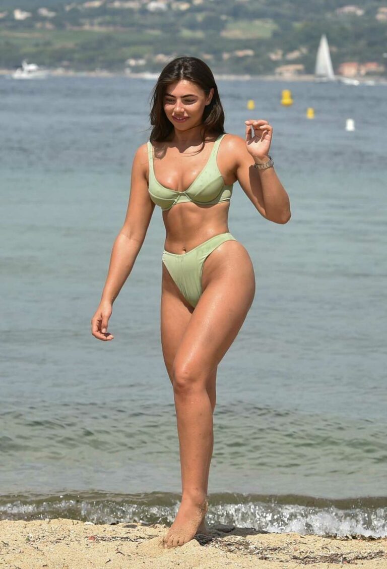 Francesca Allen in a Green Bikini