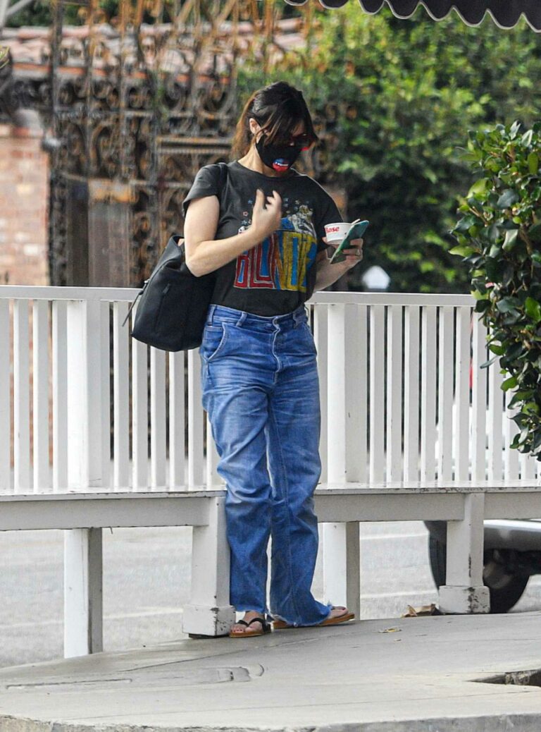 Idina Menzel in a Black Protective Mask