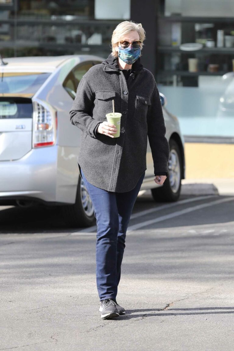 Jane Lynch in a Protective Mask
