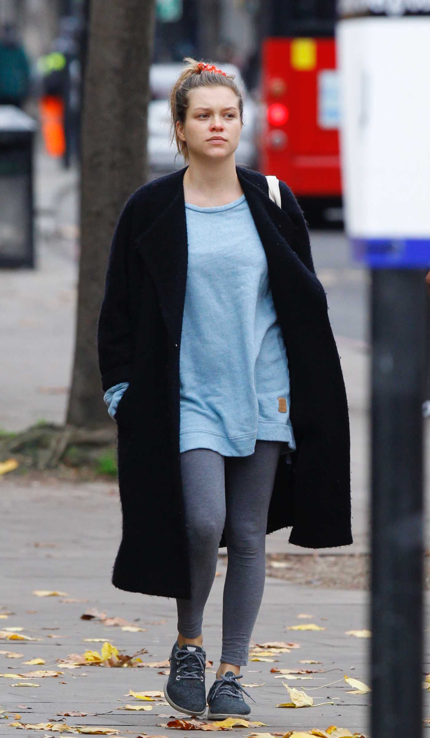 Sophie Cookson in a Black Coat Was Seen Out in London 11/16/2020