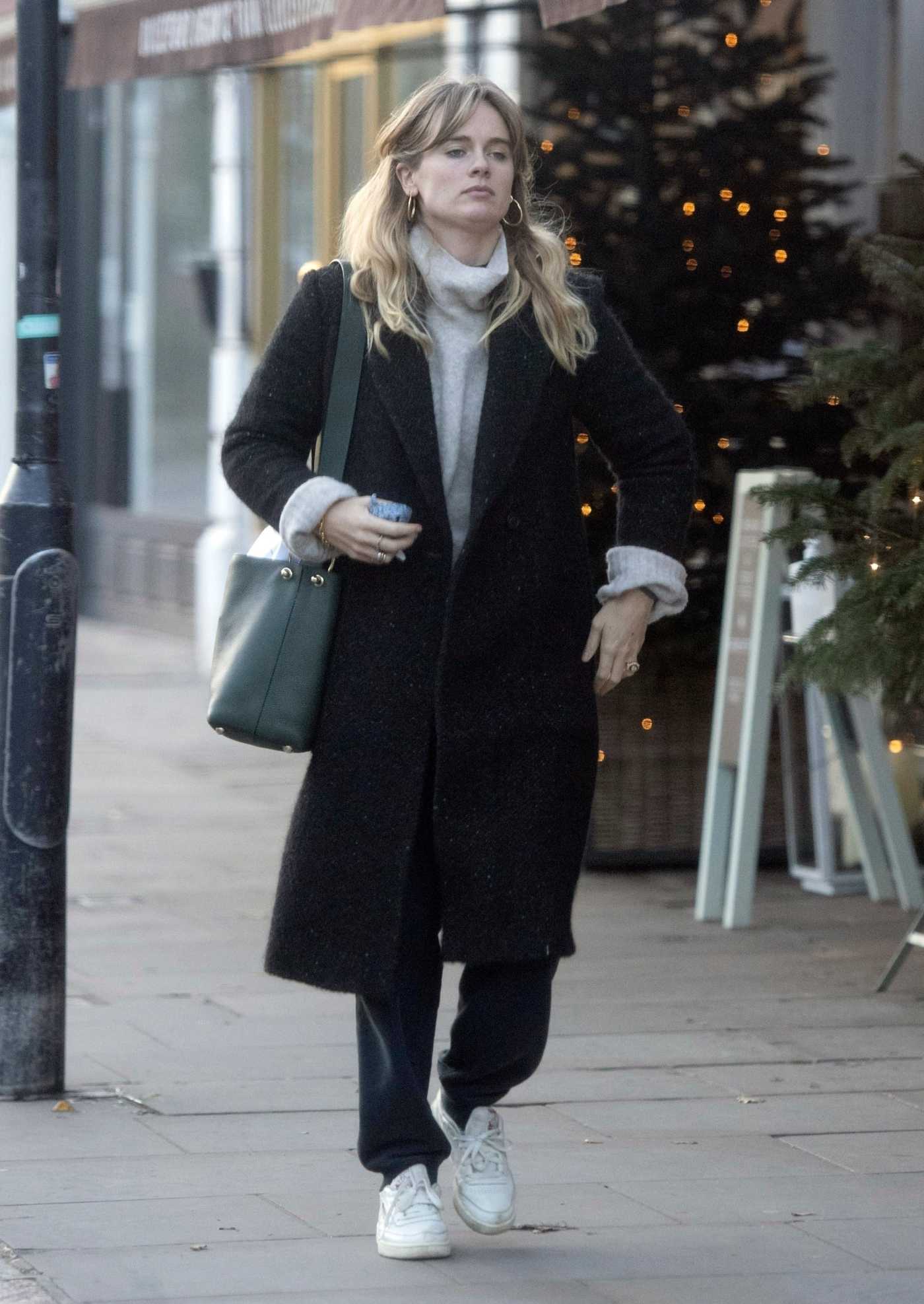 Cressida Bonas in a Black Coat Was Seen Out in Notting Hill, London 12/02/2020