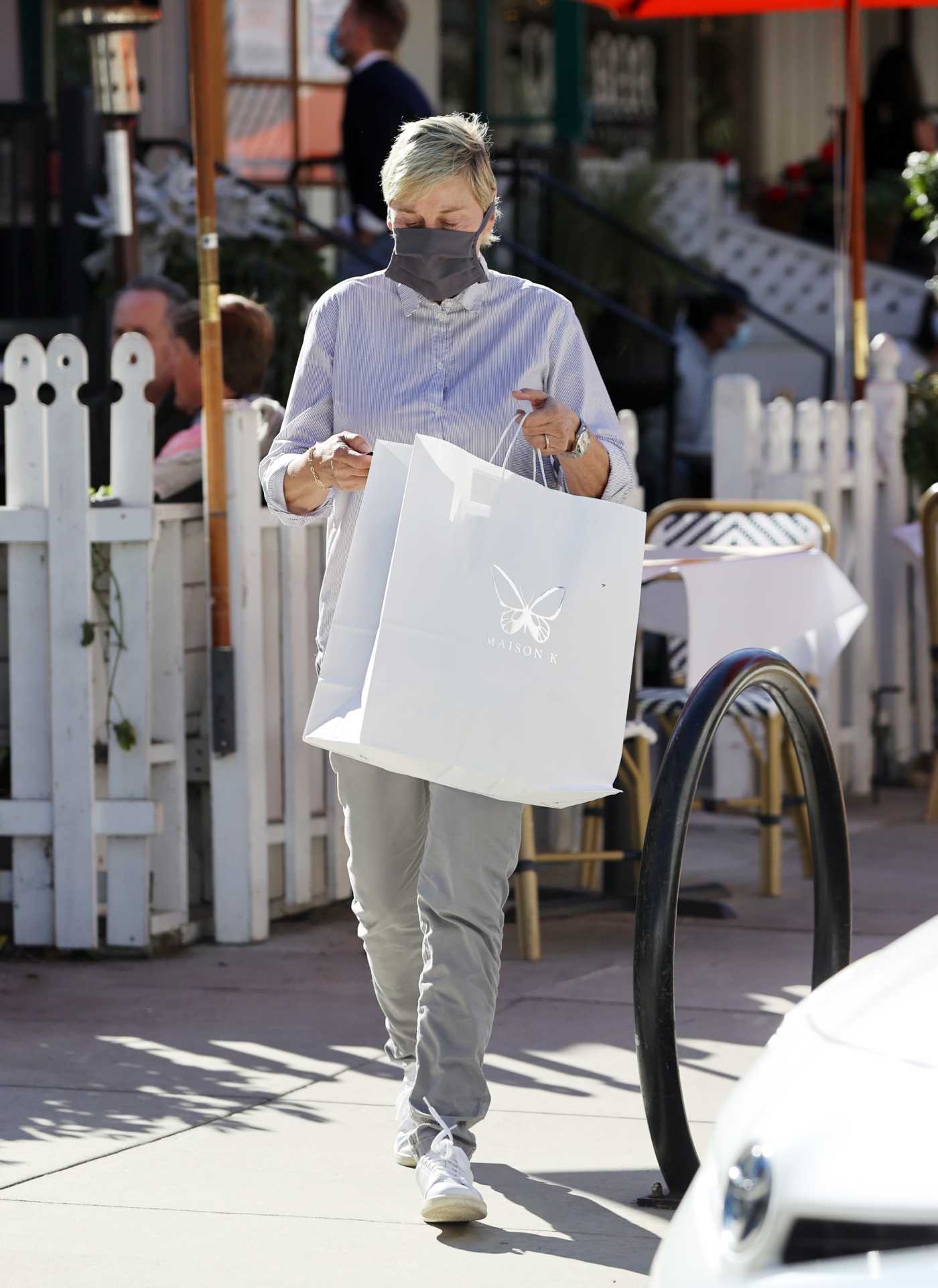 Ellen DeGeneres in a White Sneakers Was Seen Out in Santa Barbara 11/30/2020