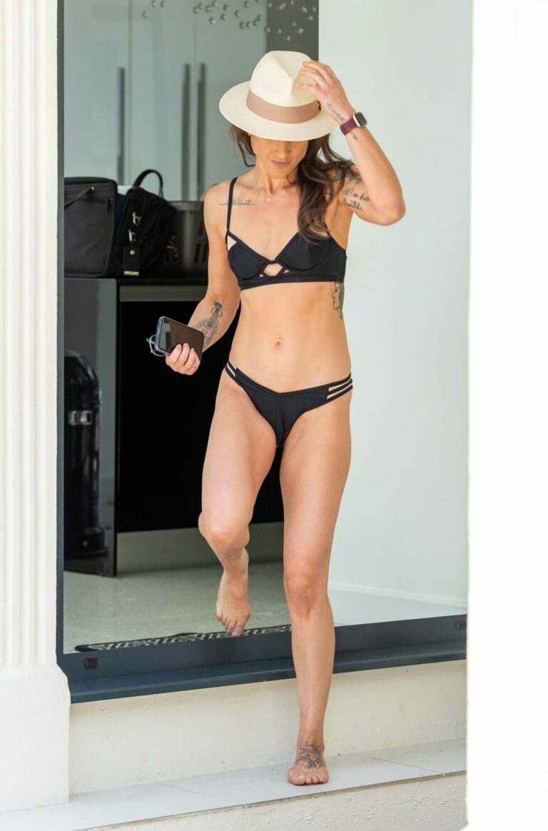 Katie Waissel in a Black Bikini