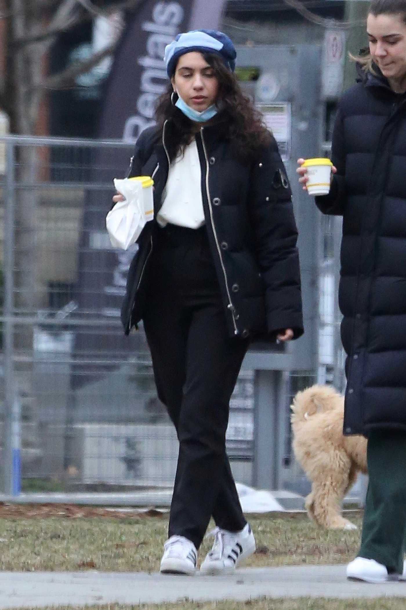 Alessia Cara in a White Adidas Sneakers Was Seen Out with Some Friends in Toronto 01/01/2021
