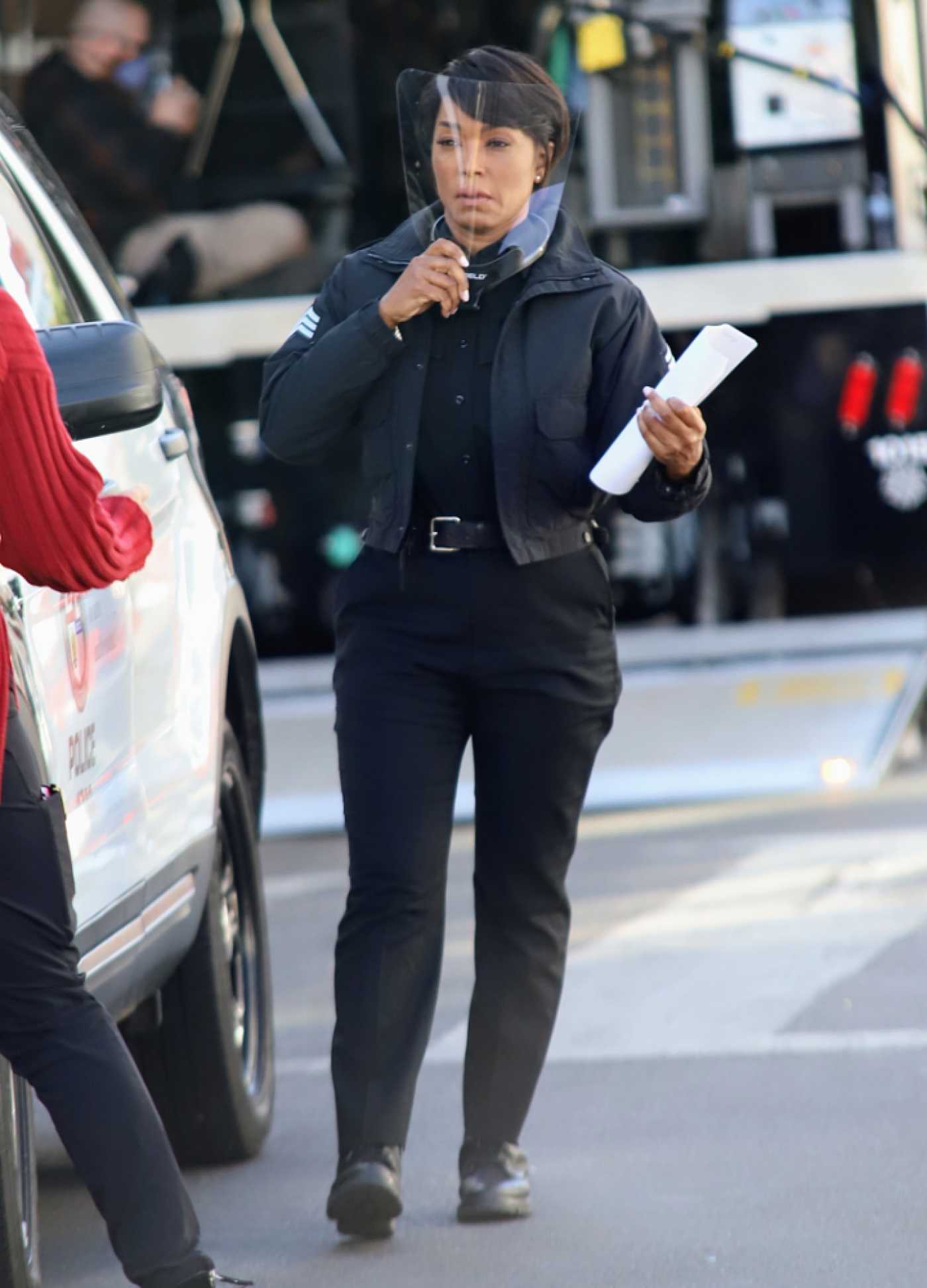 Angela Bassett on the Set of Rescue 9-1-1 Series in Los Angeles 01/26/2021