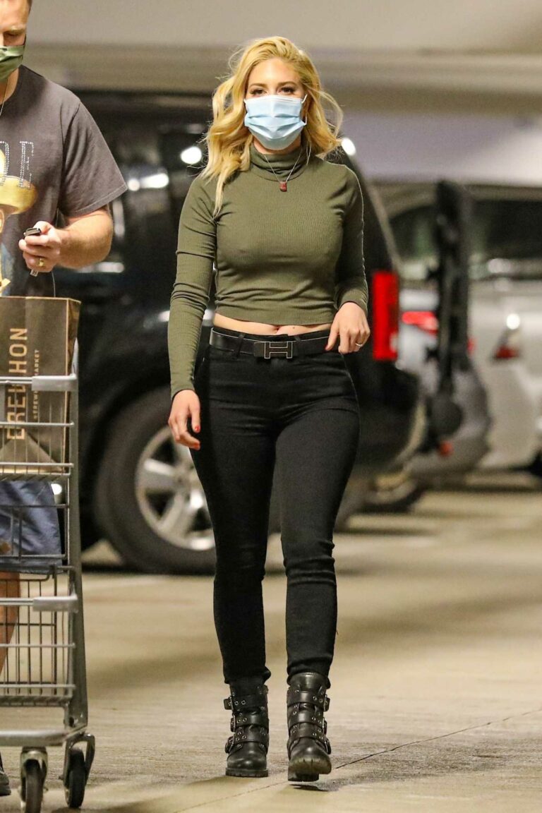 Heidi Montag in an Olive Turtleneck