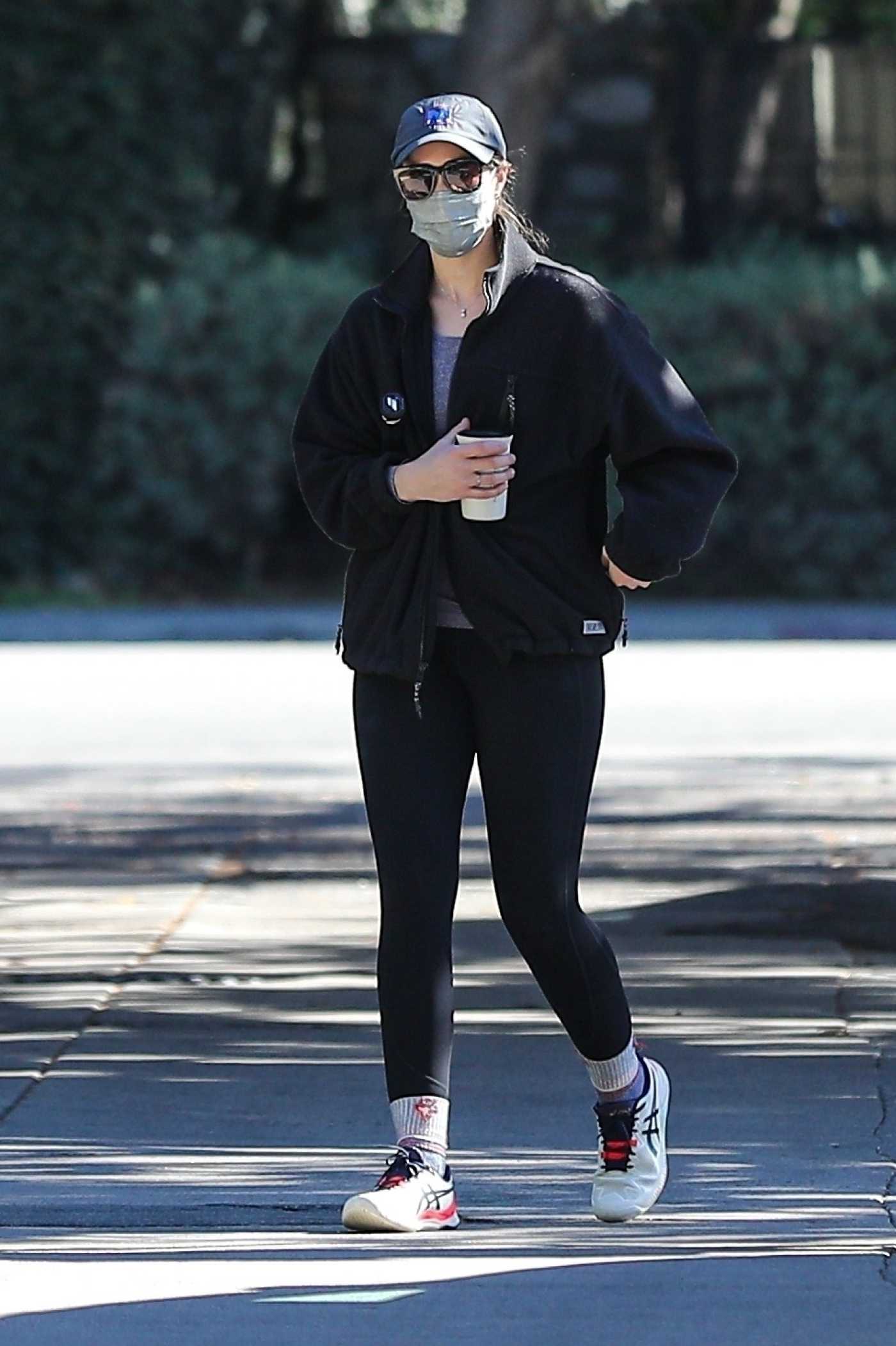 Christina Schwarzenegger in a White Sneakers Exits a Tennis Practice in Brentwood 02/22/2021