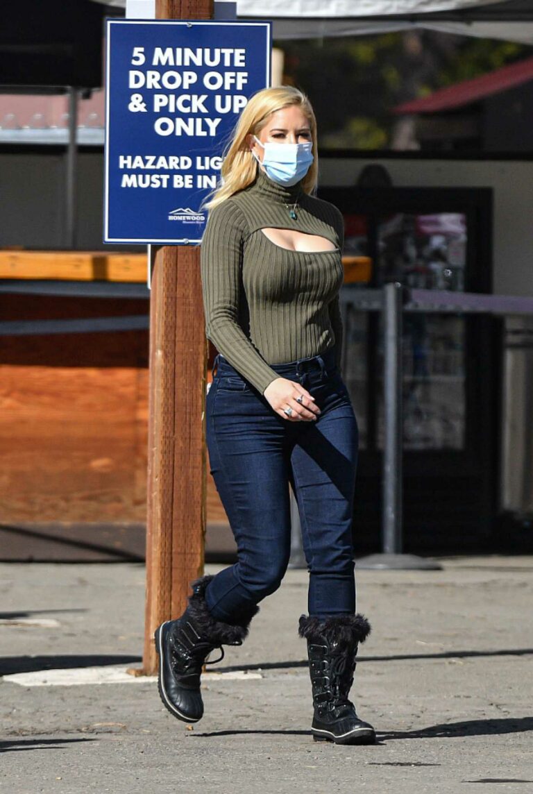Heidi Montag in a Protective Mask