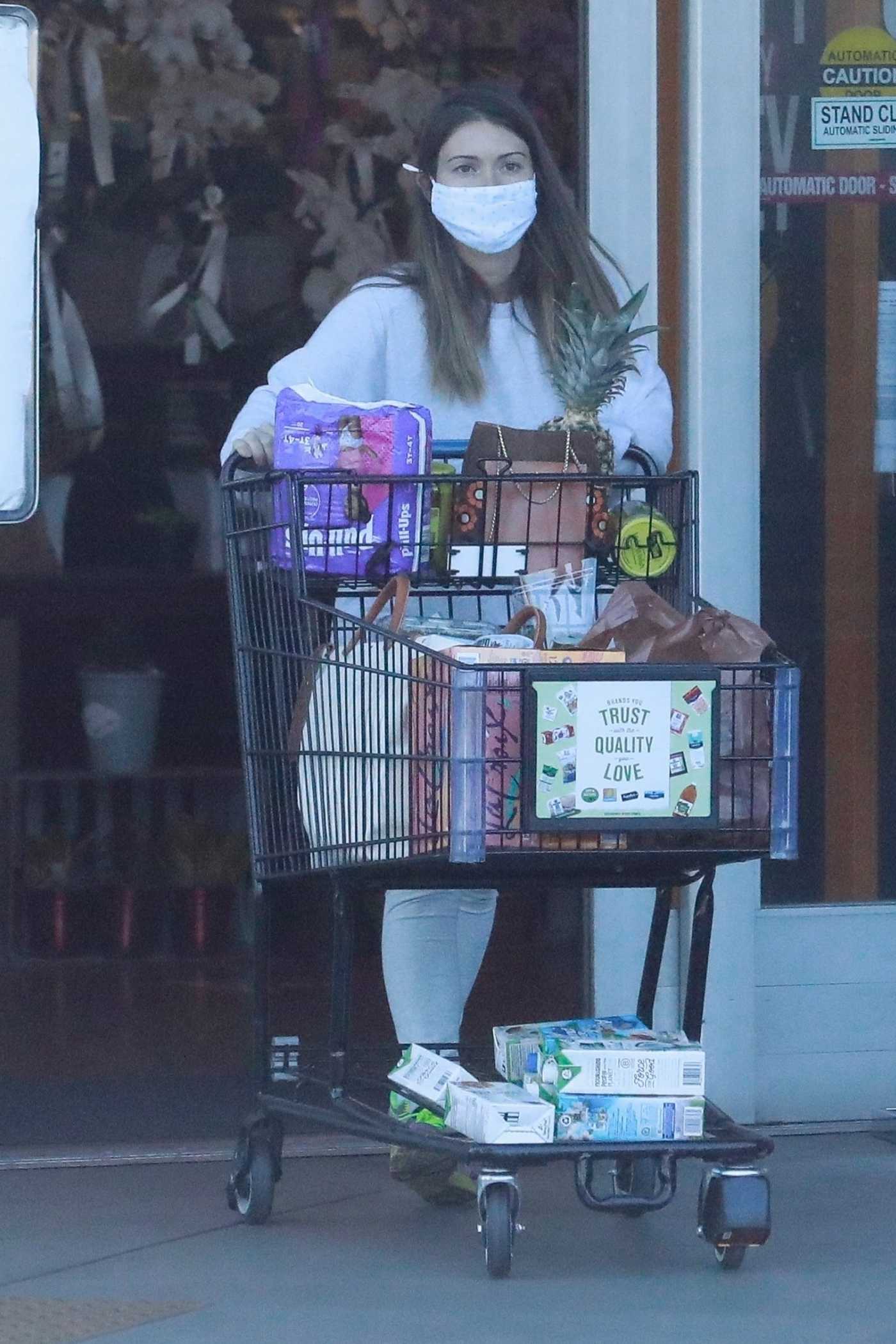 Lauren Parsekian in a Protective Mask Goes on a Grocery Run in Los Feliz 02/24/2021